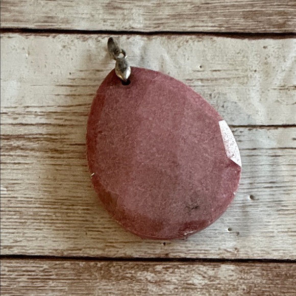 Artisan Jewelry - Strawberry Quartz Teardrop Pendant